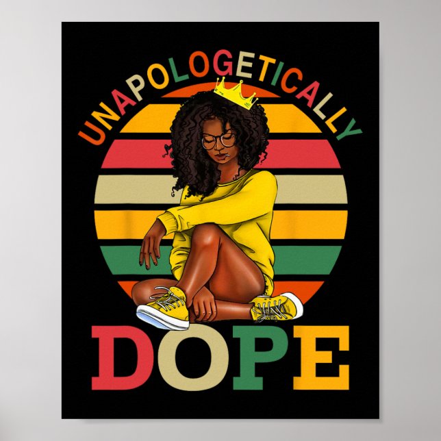 Poster Sem Desculpas Afro Mês da História Negra Mel (Frente)