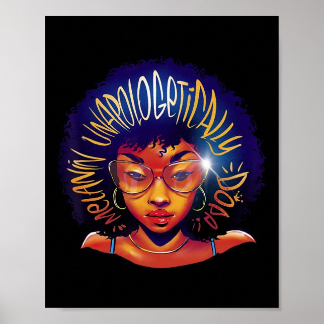 Poster Sem desculpas Drogue o Mês da História Negra Forte (Frente)