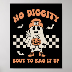 Poster Sem Diggência Sobre Fazer Isso Ghost Halloween Kid