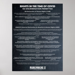 Poster "Sem Discriminação" Direitos Humanos Pequena Pos