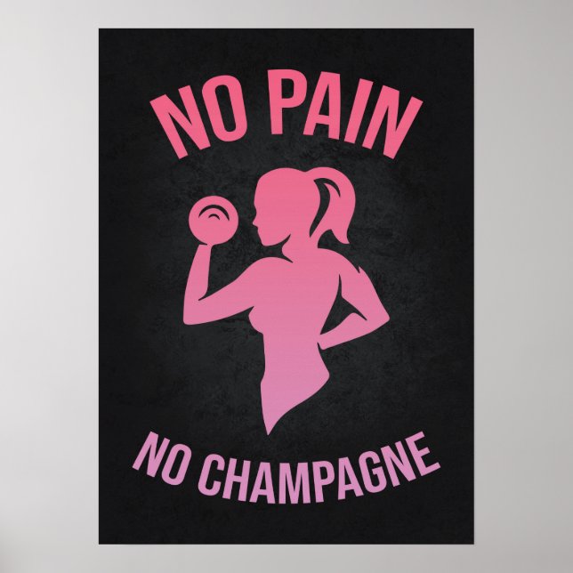 Poster Sem Dor Sem Champanhe - Ginásio Engraçado feminino (Frente)