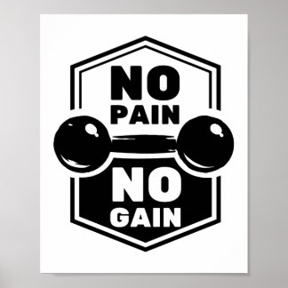 Poster Sem Dor Sem Ganho | Citação Motivacional Da Malhaç