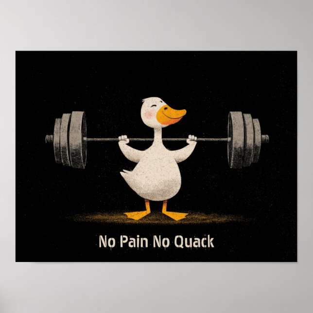 Poster Sem Dor Sem Grasnido – Arte Divertida de Pato de A (Frente)
