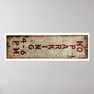 Póster sem estacionamento das 16h00