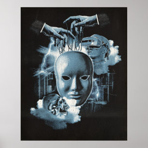 Poster Sem Fato - Design de Streetwear de Gótico Técnico