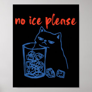 Poster Sem gelo por favor meme de gato engraçado homens m