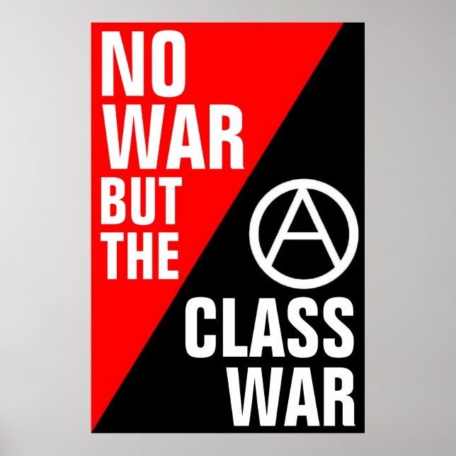 Poster sem guerra, mas a guerra de classes (Frente)