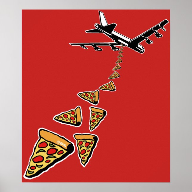 Póster Sem guerra more pizza (Frente)