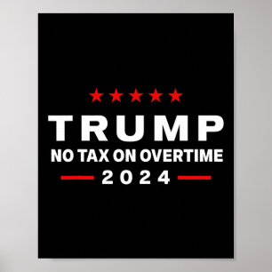 Poster Sem Imposto Sobre O Tempo Extra Trump Para 47º Pre