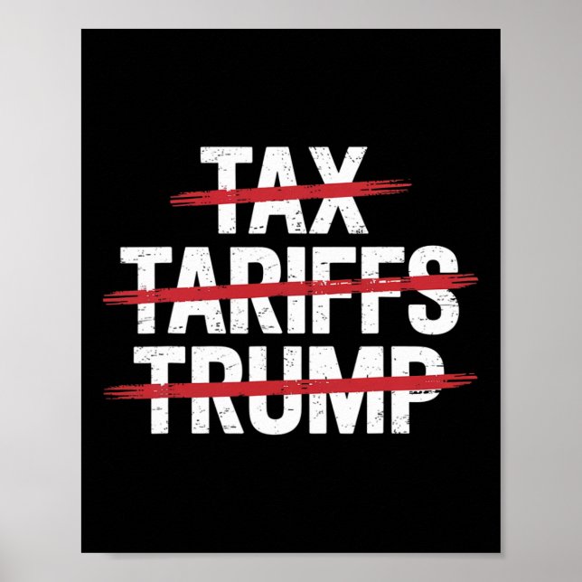 Poster Sem impostos Sem Tarifas Sem Trump Protesto anti-T (Frente)