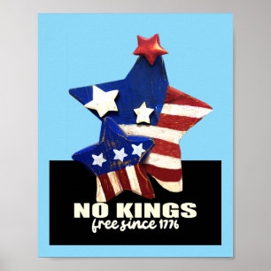 Poster Sem Kings Liberdade Democracia Estrelas Patriótica