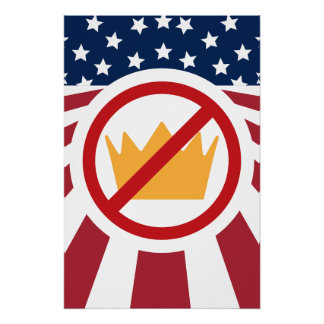 Póster SEM KINGS! Sinalizador Anti-Trump