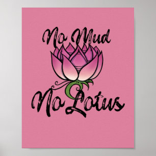 Poster Sem lama Sem lama Flor de lótus