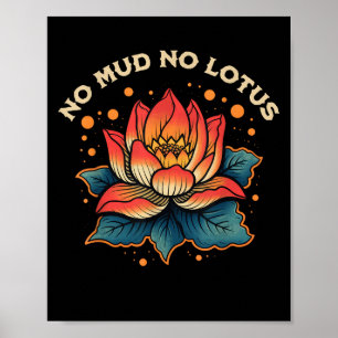 Poster Sem Lama Sem Lotus Vintage Zen Citação Budista