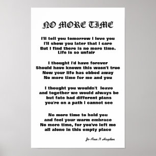 POSTER SEM MAIS TEMPO POEM