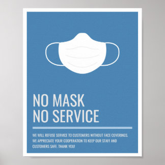 Poster Sem Máscara Sem Cartaz do Service Business Store