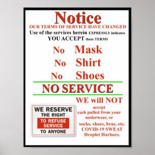 Poster Sem Máscara Sem Serviço