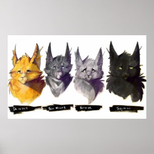 Poster Sem Mau Warrior Cats Power of Three Illustration