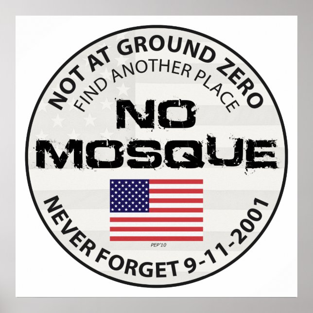 Poster Sem Mesquita No Ground Zero (Frente)
