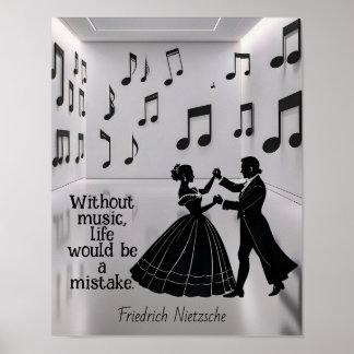 Poster Sem música a vida seria um erro