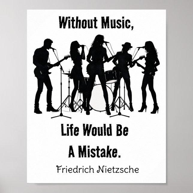 Poster Sem Música, a vida seria um erro Nietzsche (Frente)