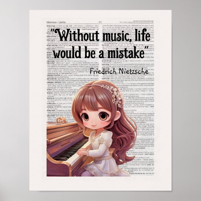 Poster Sem Música, a vida seria um erro Nietzsche (Frente)