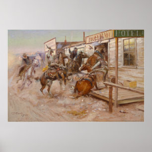 Poster Sem na batida por Charles Marion Russell