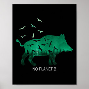 Poster Sem planeta B Proteção Ambiental da Terra Clima