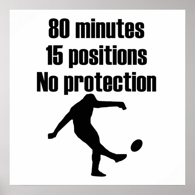 Póster Sem proteção Rugby (Frente)