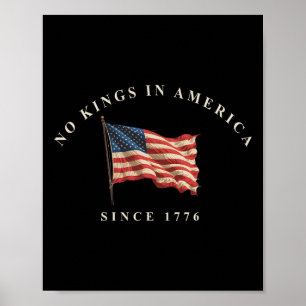 Poster Sem Reis Na América Desde 1776, Bandeira Americana