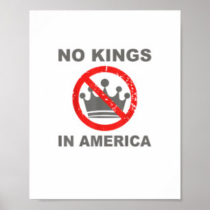 Poster Sem Reis Na América Patriótico Casual