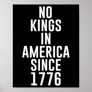 Poster Sem Reis Nos Estados Unidos Desde 1776 Patriótico 