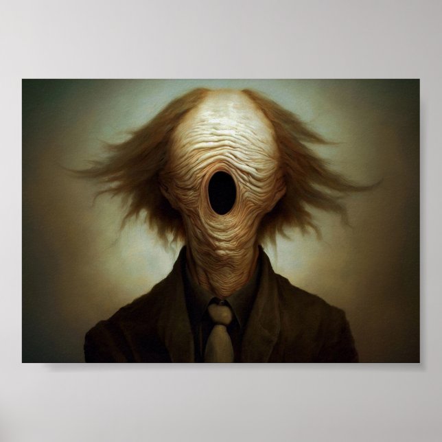 Poster Sem Retrato de Horror de Rosto (Frente)