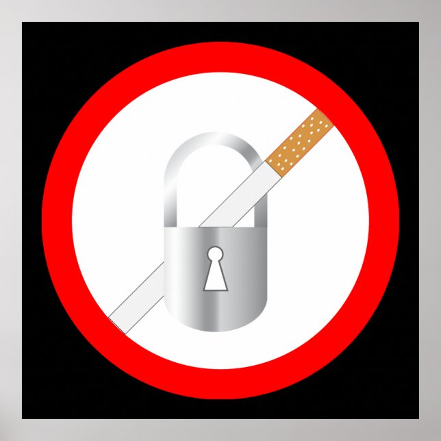 Póster Sem símbolo de fumante (Frente)