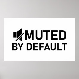 Poster Sem som pelo áudio de T-Shirt minimalista padrão V