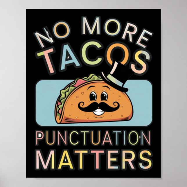 Poster Sem Tacos Pontuação S Sticker3 (Frente)