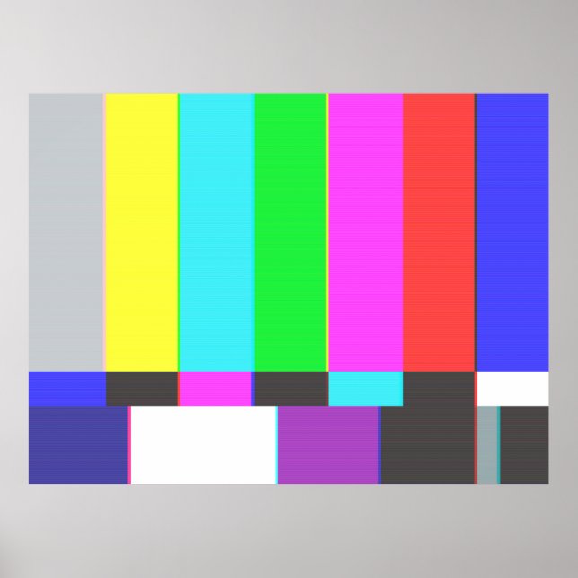 Poster sem tela de TV de sinal com ruído (Frente)