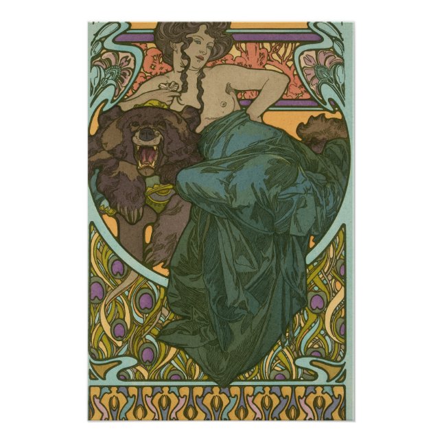 Póster Sem título por Alphonse Mucha (1902) (Frente)