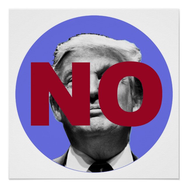 Póster Sem Trump (roxo e vermelho) (Frente)