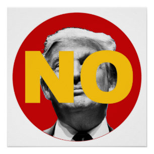 Póster Sem trump (vermelho e amarelo)