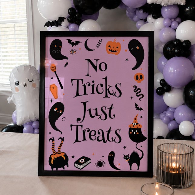 Poster Sem Truques, Apenas Brinquedos de Halloween para C (Criador carregado)