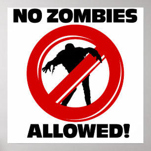 Póster Sem Zombies Permitidos