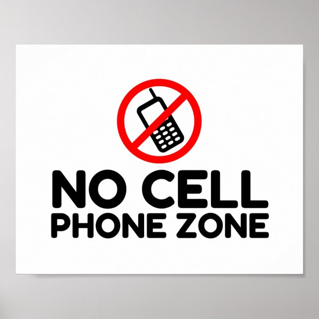 Poster Sem Zona de Telefone Celular (Frente)