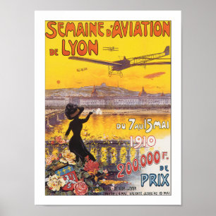 Póster Semaine d'Aviation de Lyon