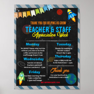 Poster Semana de Apreciação de Professores do Tema Espaci