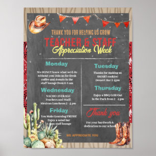 Poster Semana de Apreciação de Professores Temas Ocidenta