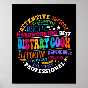 Poster Semana de Apreciação do Cozinheiro de Dieta Trabal