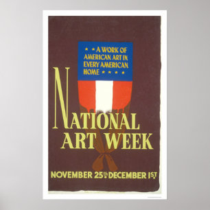 Póster Semana Nacional de Arte 1941 WPA