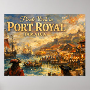Poster Semana pirata em port royal