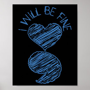 Poster Semicolon, Eu Vou Estar Bem Suicida Depressão Awar